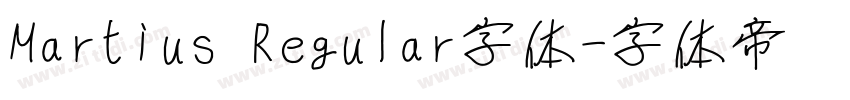Martius Regular字体字体转换
